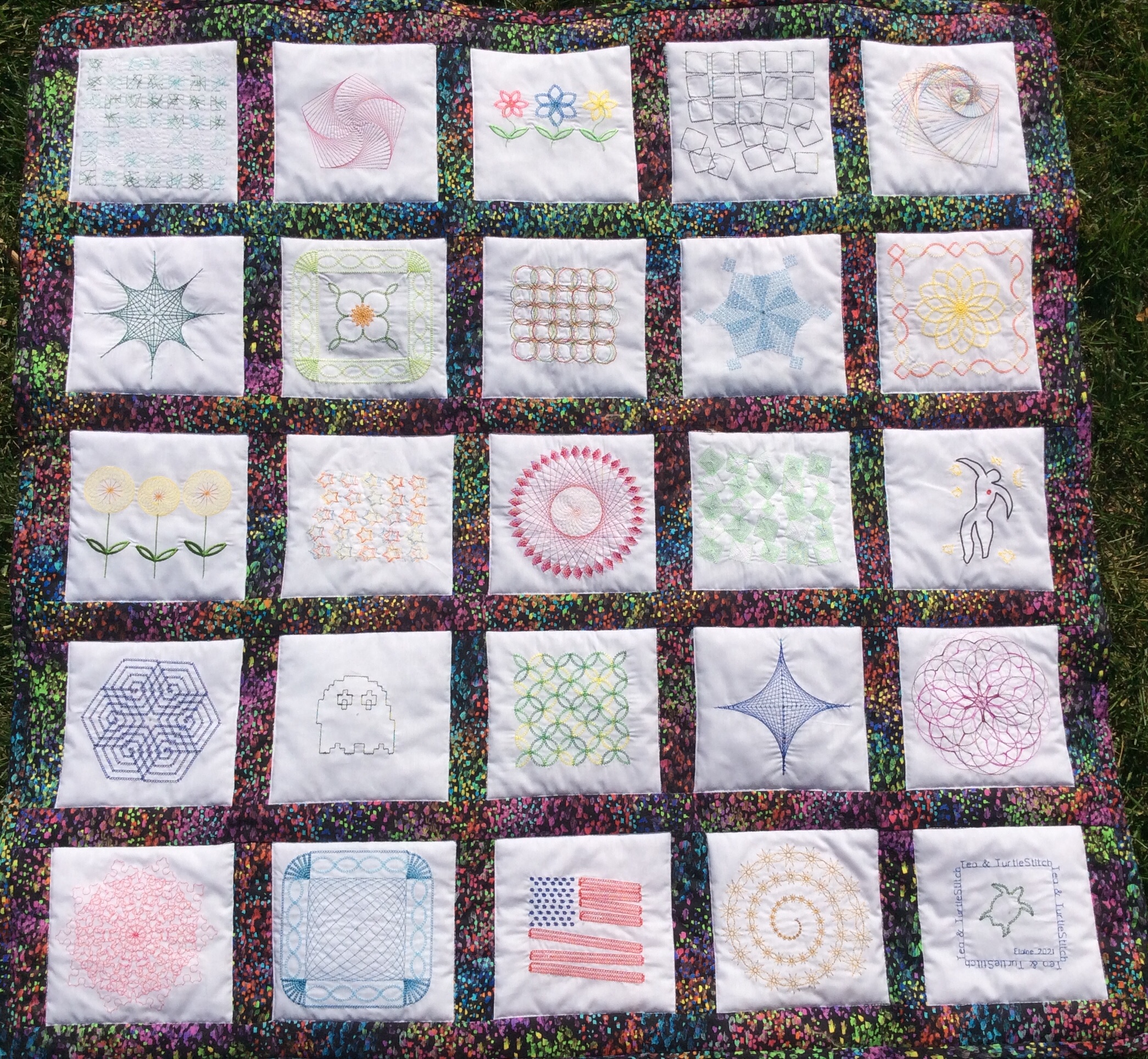 Papercrafts and other fun things An Embroidered Block Quilt Made With