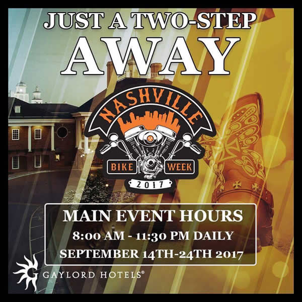 Nashville Bike Week moves venue to Gaylord Opryland! Belt Drive Betty