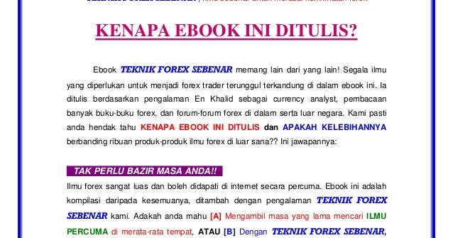 Teknik forex sebenar free download