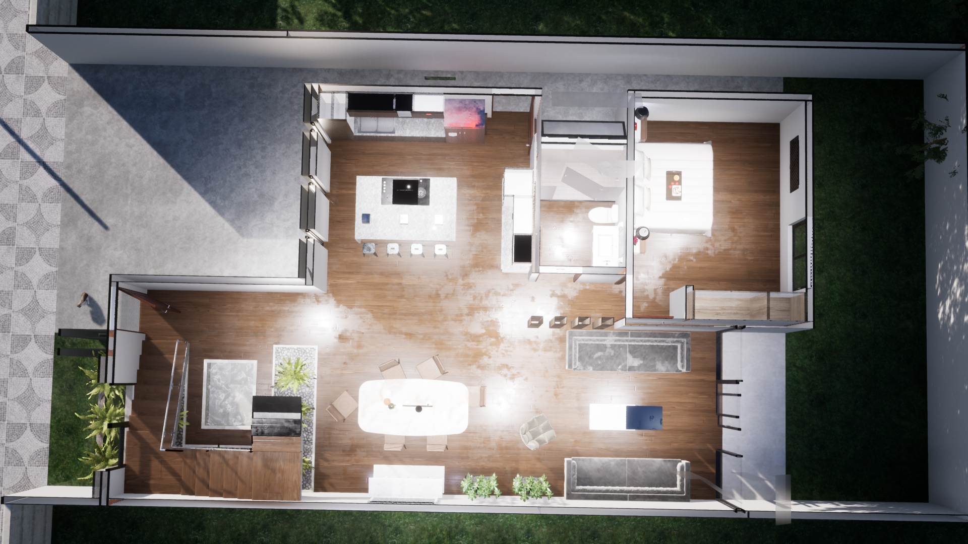 PLANO DE CASA DE 10 X 20 METROS ESTILO MODERNO - ArchTECH