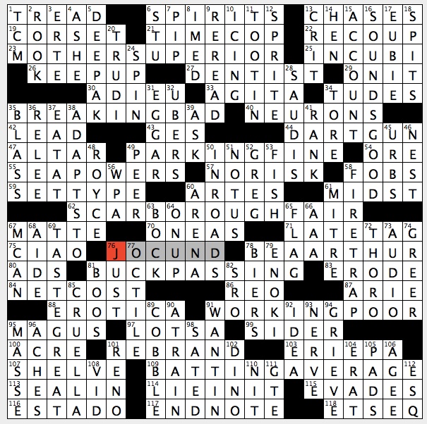 Rex Parker Does the NYT Crossword Puzzle: 16501-16511 / SUN 11-17-19 / 1994  Jean-Claude Van Damme sci-fi thriller / Do old printing house job / Norman  Lear series star / Noted deco