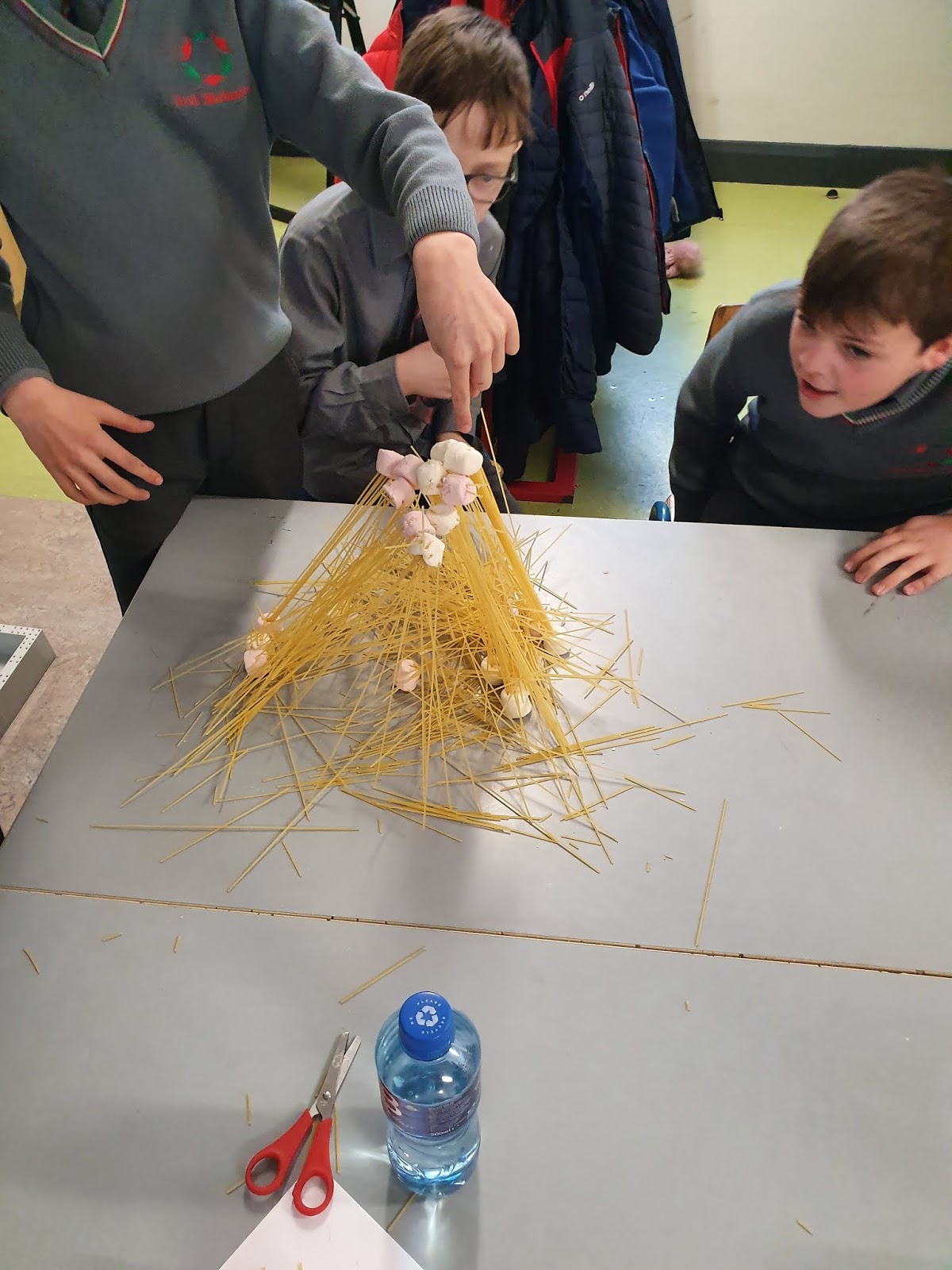 Marshmallow And Spaghetti Eiffel Tower
