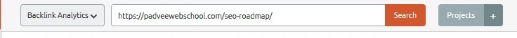 ค้นหา backlink ด้วยการกำหนด URL - backlink analytics semrush