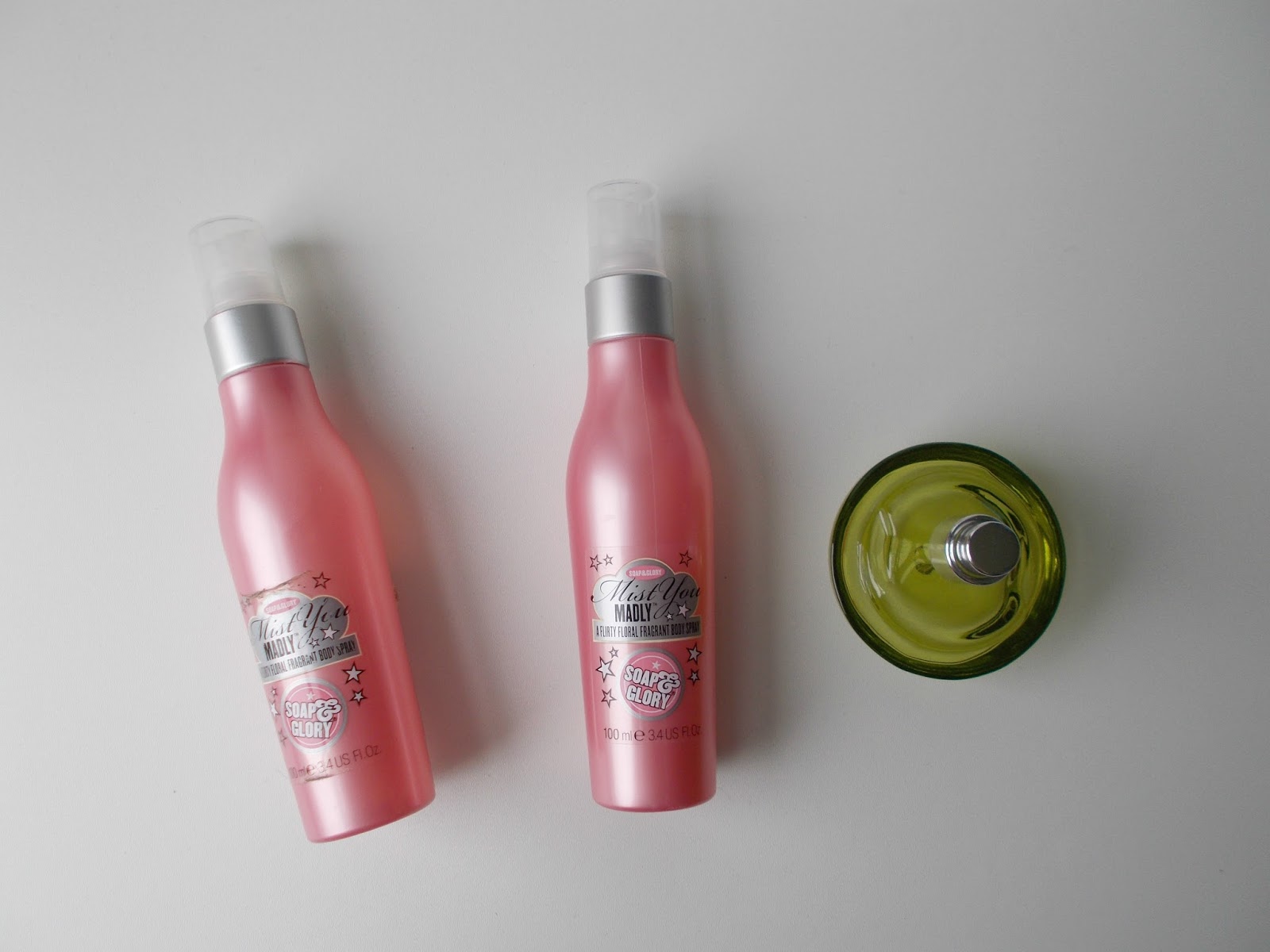product empties fragrance soap and glory mist you madly dkny be delicious