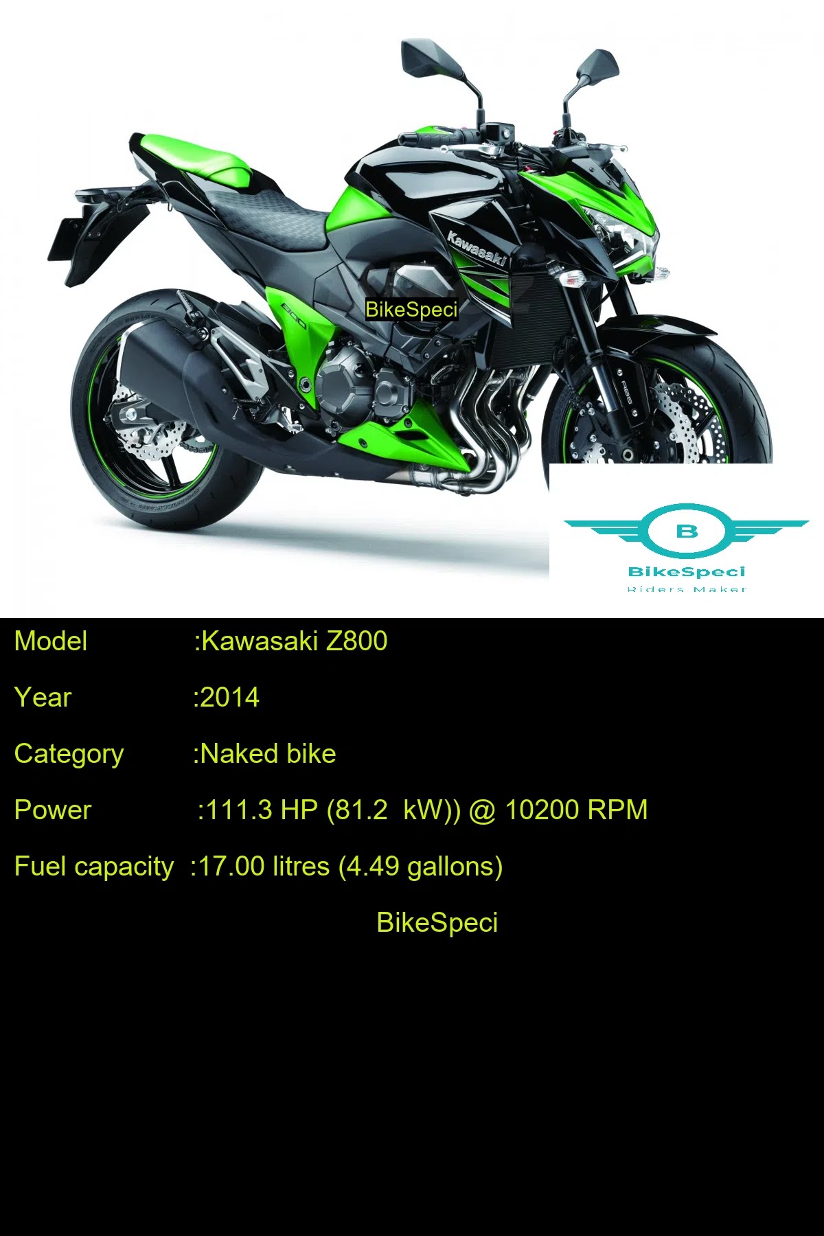 Kawasaki Z800 Price, Photos, Millage, Speed, Colours etc BikeSpeci