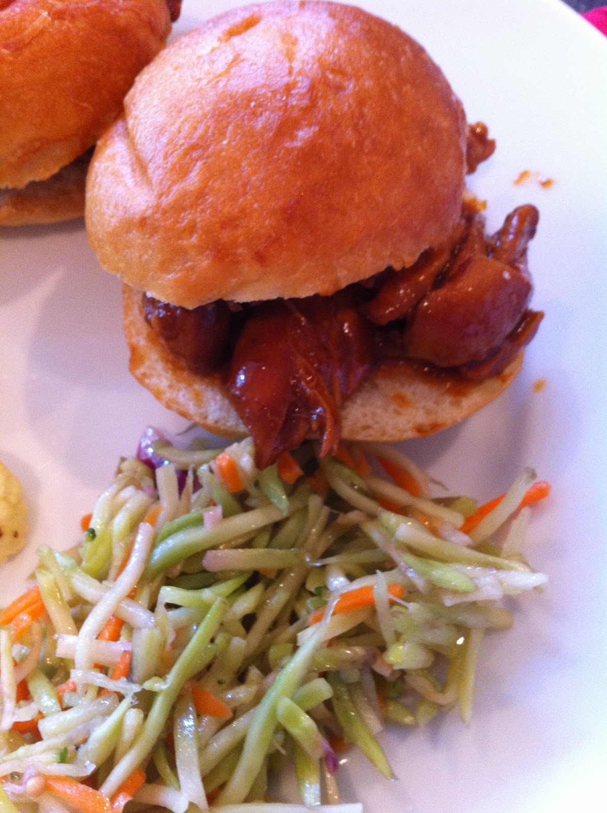 my sunday dinners Black Pepper Molasses Pulled Chicken Sandwiches