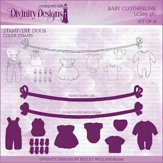 Stamp/Die Duos: Baby Clothesline