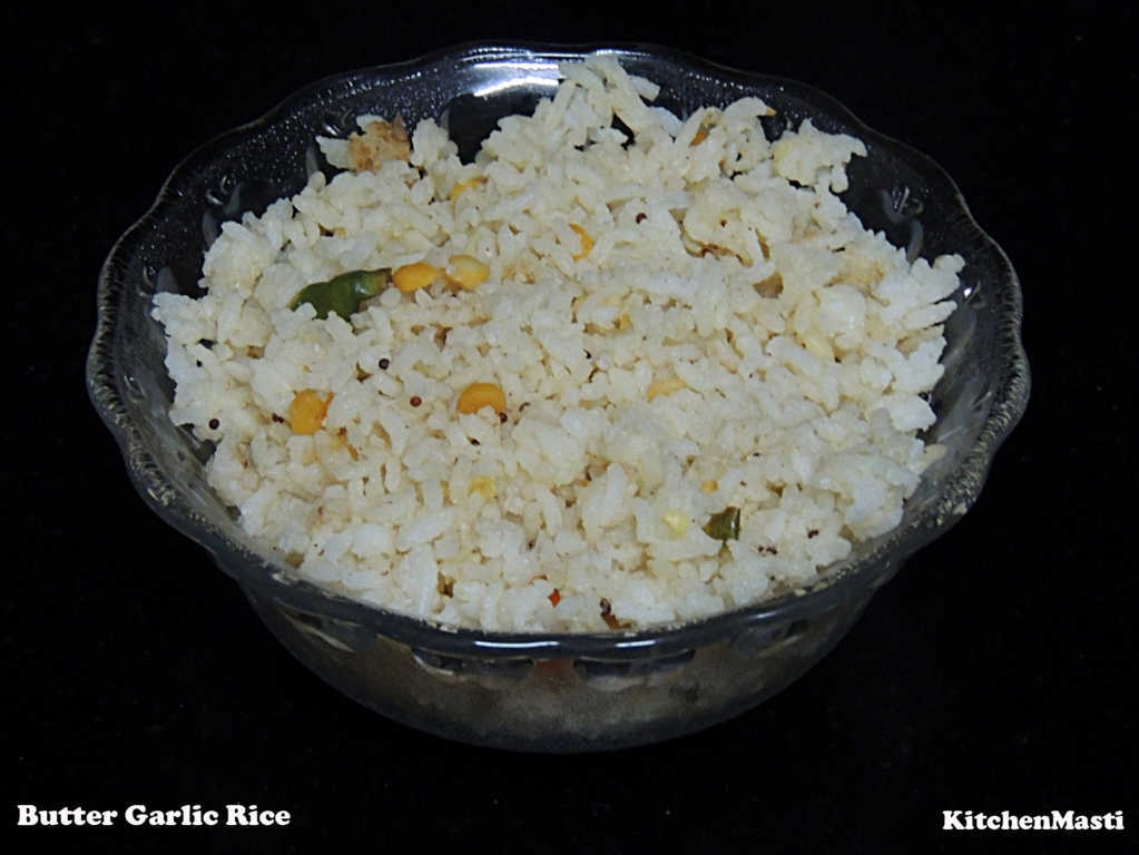 Butter Garlic Rice Recipe Leftover Special Vegetarian Recipes