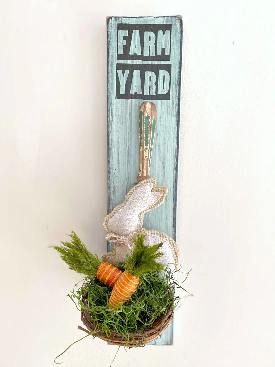 Spring bunny nest from things you have at home