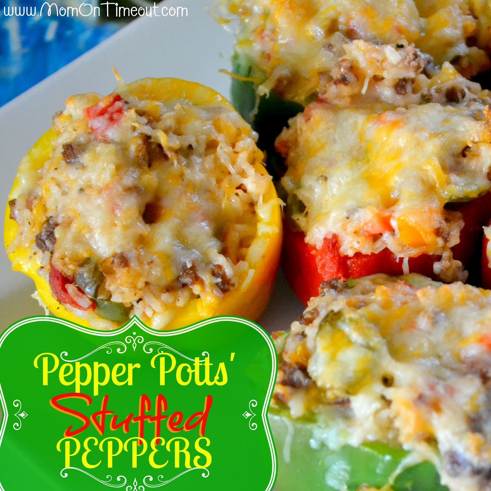 Pepper Potts' Stuffed Bell Peppers - Mom On Timeout