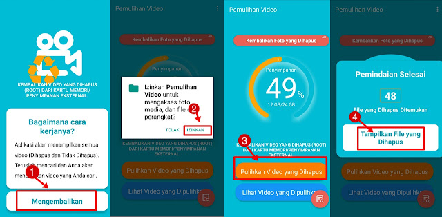 cara mengembalikan video yg terhapus