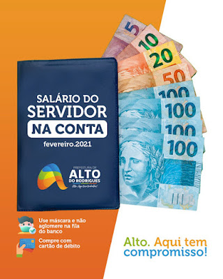 ALTO DO RODRIGUES: PREFEITO NIXON BARACHO ANTECIPA SALÁRIO DE FEVEREIRO PARA ESTA QUINTA (25)
