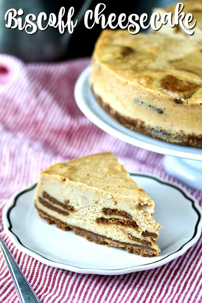 Biscoff Cheesecake with Biscoff cookies and cookie butter