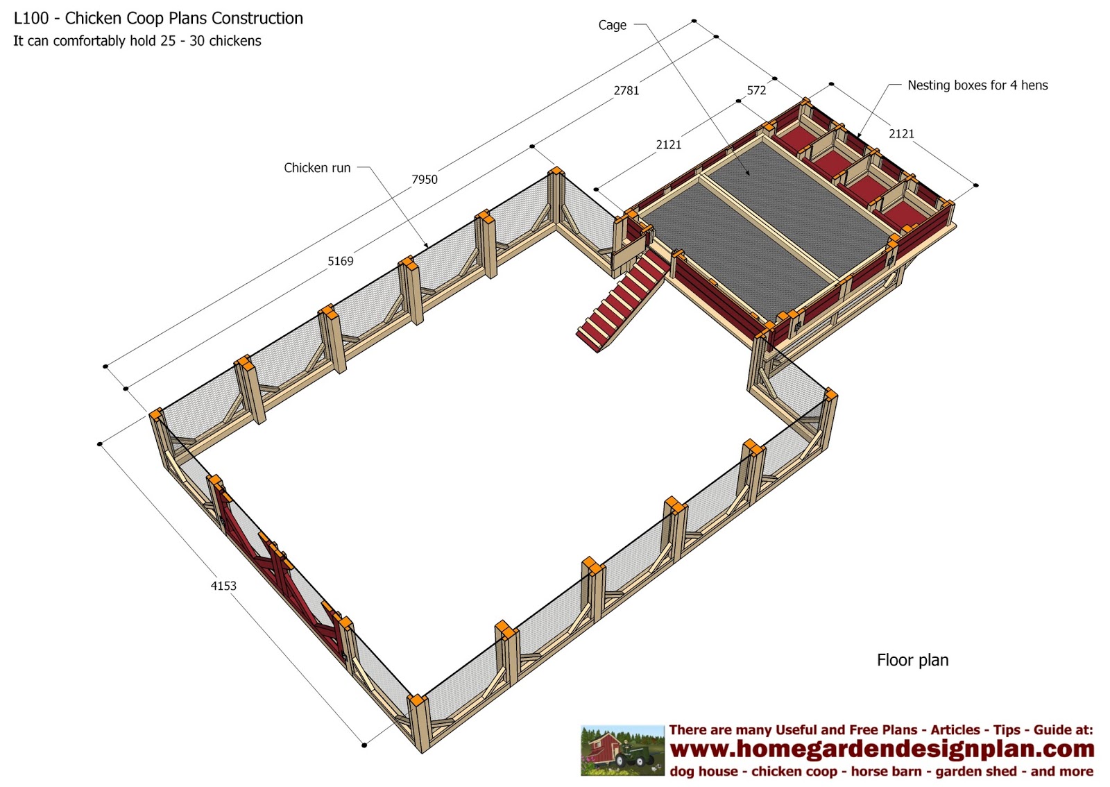 home garden plans: L100 - Chicken Coop Plans Construction ...