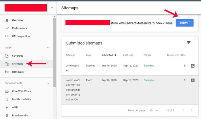 submit sitemap to google webmasters tools