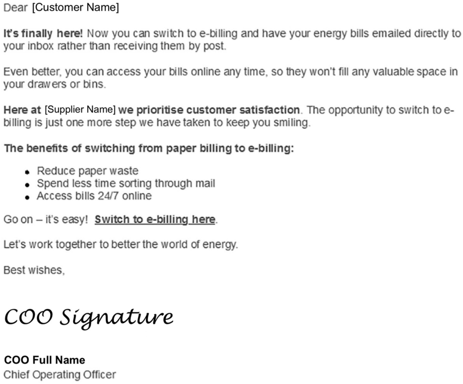 Going Paperless Letter To Customers Template Resume Letter