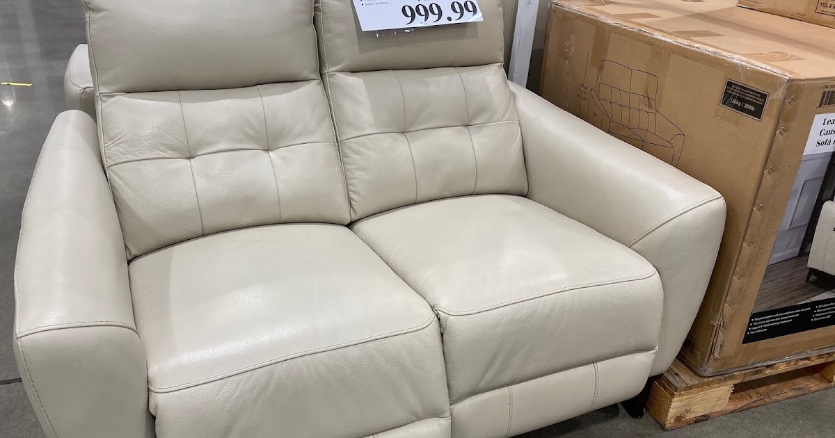 costco leather recliner sofa and loveseat