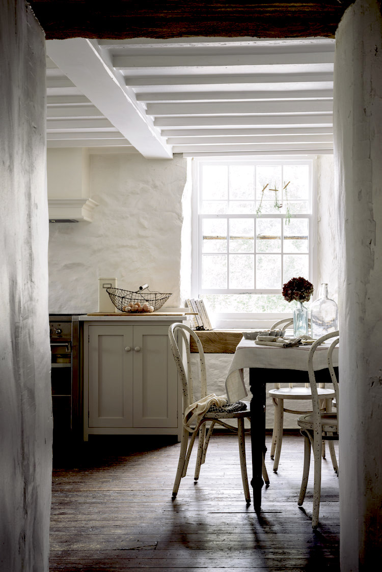 A Charming Shaker-style Kitchen in a 1000-year-old Mill