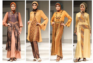 4 desain gamis batik muslimah