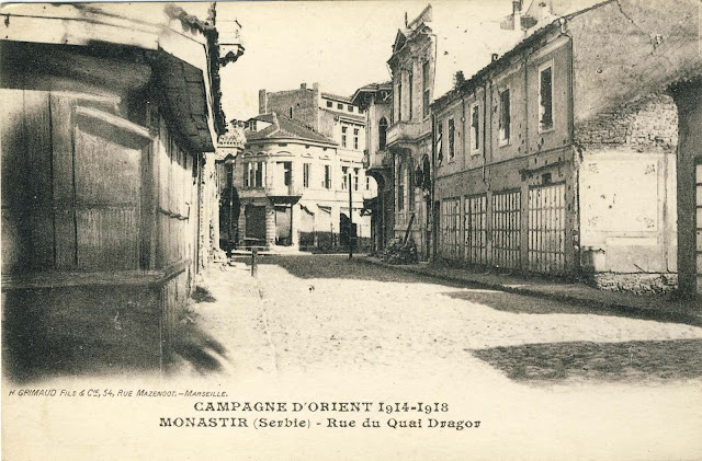 Beginning of the Main Street (Sirok Sokak) or as it was then called street "King Peter". It started from the river Dragor, passed near the Clock Tower and entered into the street that today is known as Sirok Sokak. Published by H.Grimaud et Cie, Marseille and sent to France on 6 - th March 1918.
