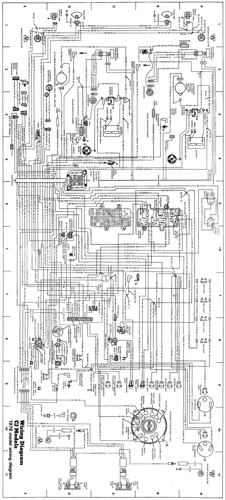 Free Auto Wiring Diagram: 1978 Jeep CJ All Series Wiring Diagrams