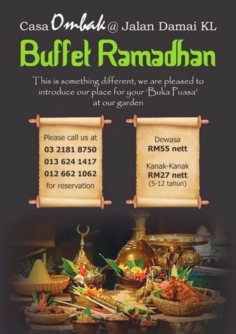 Buffet, Ramadhan, Casa, Ombak, creative, buka, puasa, ala taman