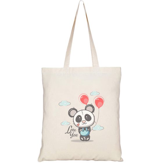 TÚI VẢI TOTE CANVAS IN HÌNH CUTE PANDA WITH SEAMLESS PATTERN SET HT229 – HTFASHION