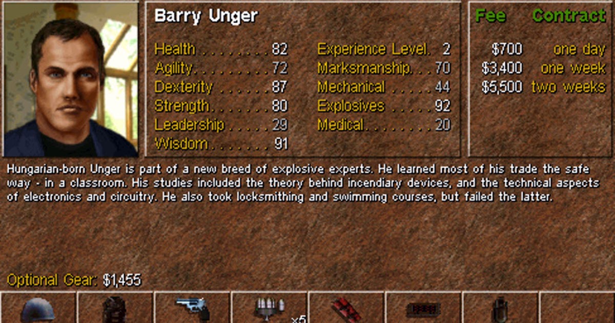 Best cRPGs Barry Unger, Jagged Alliance 2