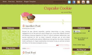 Cupcake Cookie Blogger Templates