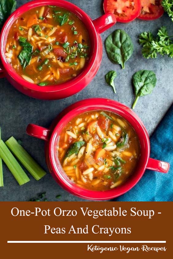 OnePot Orzo Vegetable Soup Peas And Crayons Dinner Recipes Chicken