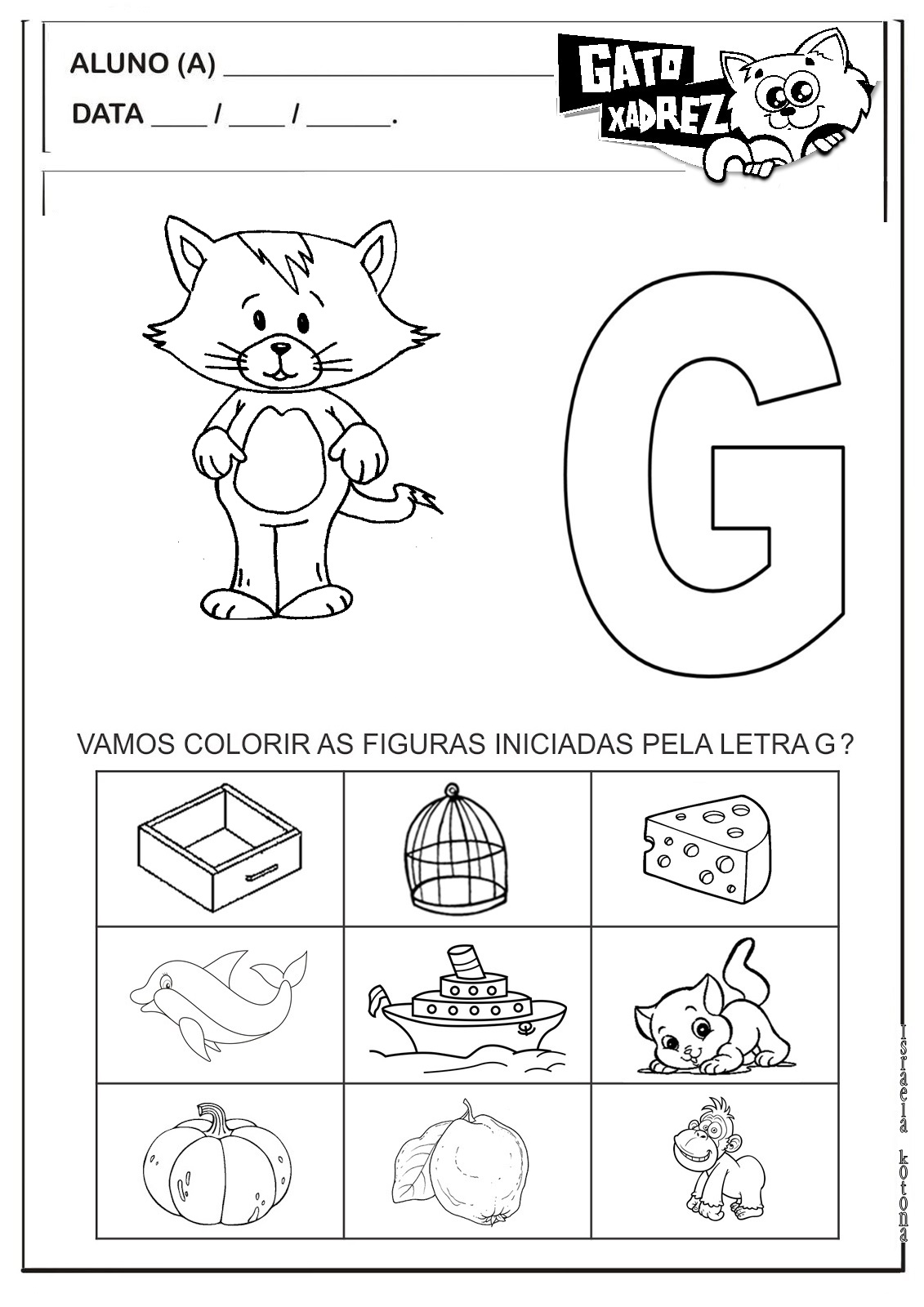 Era Uma Vez Um Gato Xadrez  Gato xadrez, Planos de aula de ciência,  Atividade da letra g