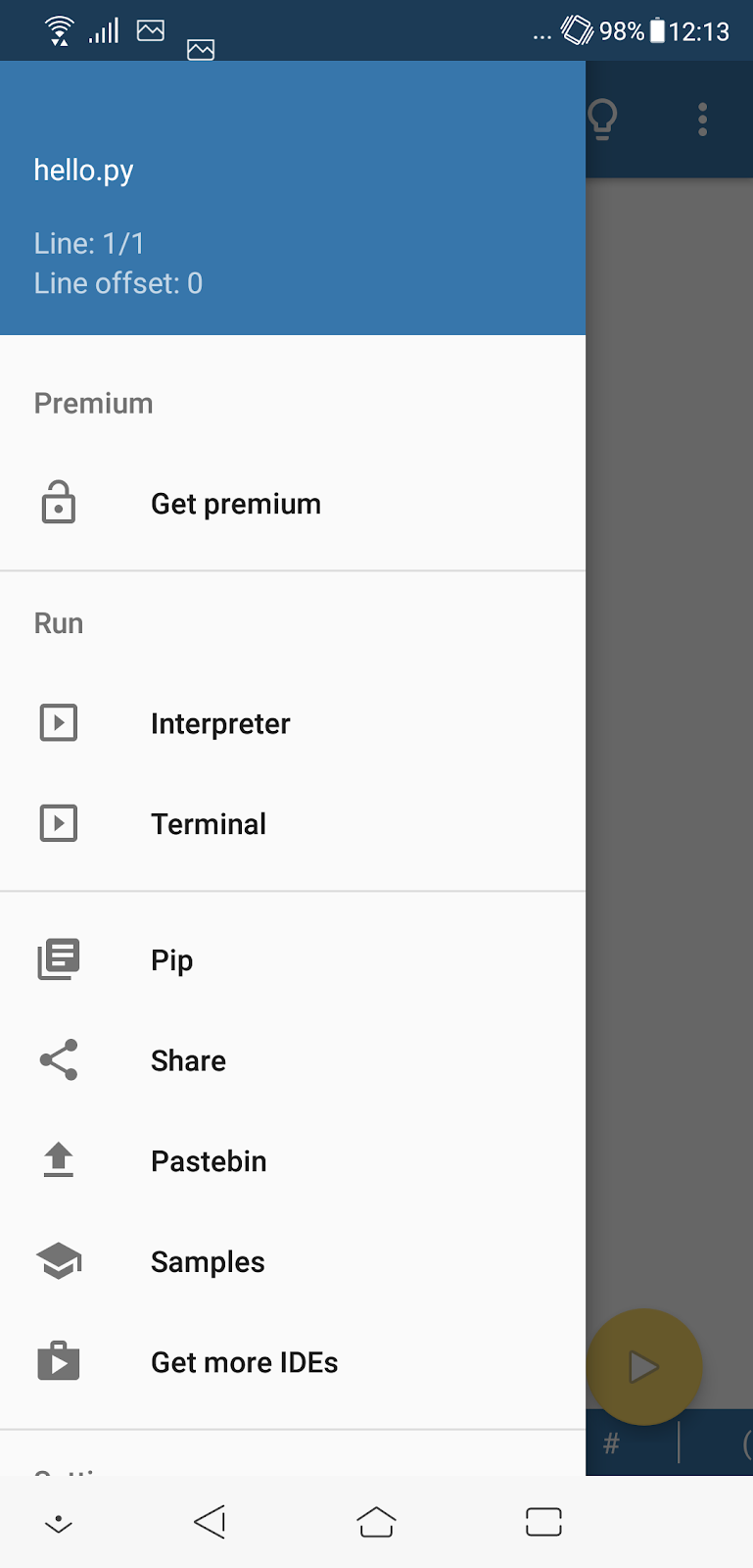 一個地球人在臺北: Android 手機上的 Python IDE: Pydroid 3
