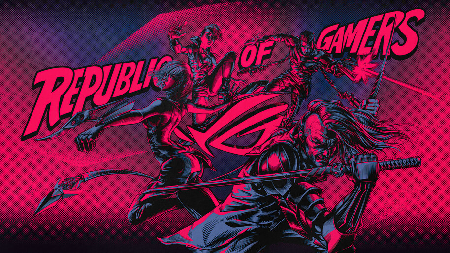 ROG Republic of Gamers Logo Cyberpunk HD 4K Wallpaper #3.3180