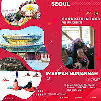 Syarifah Nurjannah sukses mendapatkan tiket trip ke Korea gratis!