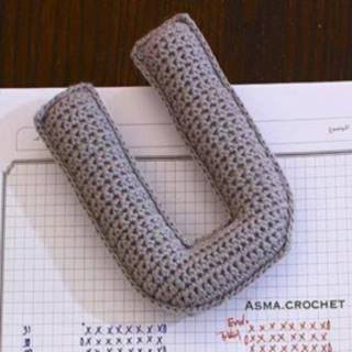 PATRON GRATIS LETRA U AMIGURUMI 30519