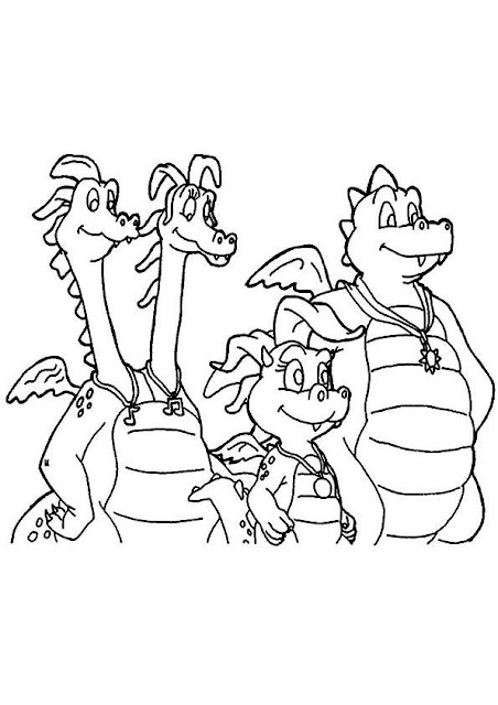Best free dragon tales coloring pages