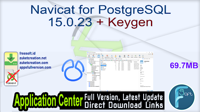 Navicat for PostgreSQL 15.0.23 + Keygen