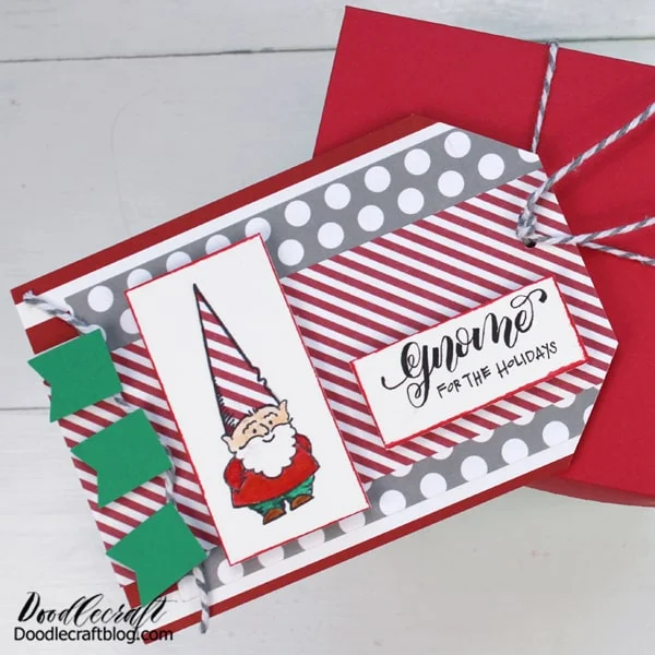 Honey Bee Clear Stamps Naughty List Vintage Gift Card Box Add-On