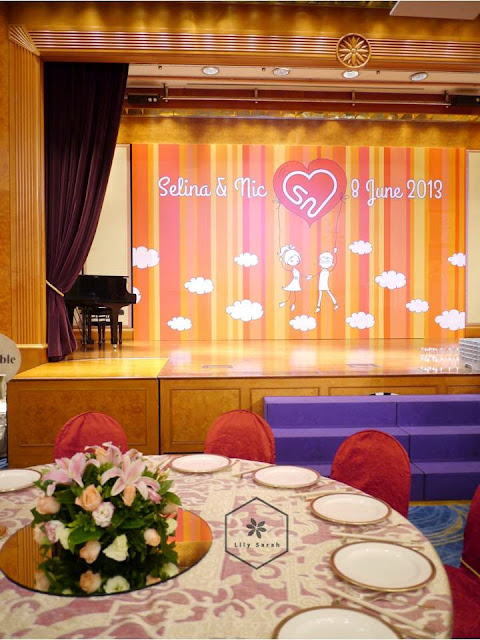 Wedding stage backdrop by Lily Sarah