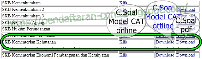 contoh soal SKB Kementerian Kehutanan (KEMENHUT) dalam format CAT dan PDF contoh soal SKB Kementerian Kehutanan (KEMENHUT) dalam format CAT dan PDF