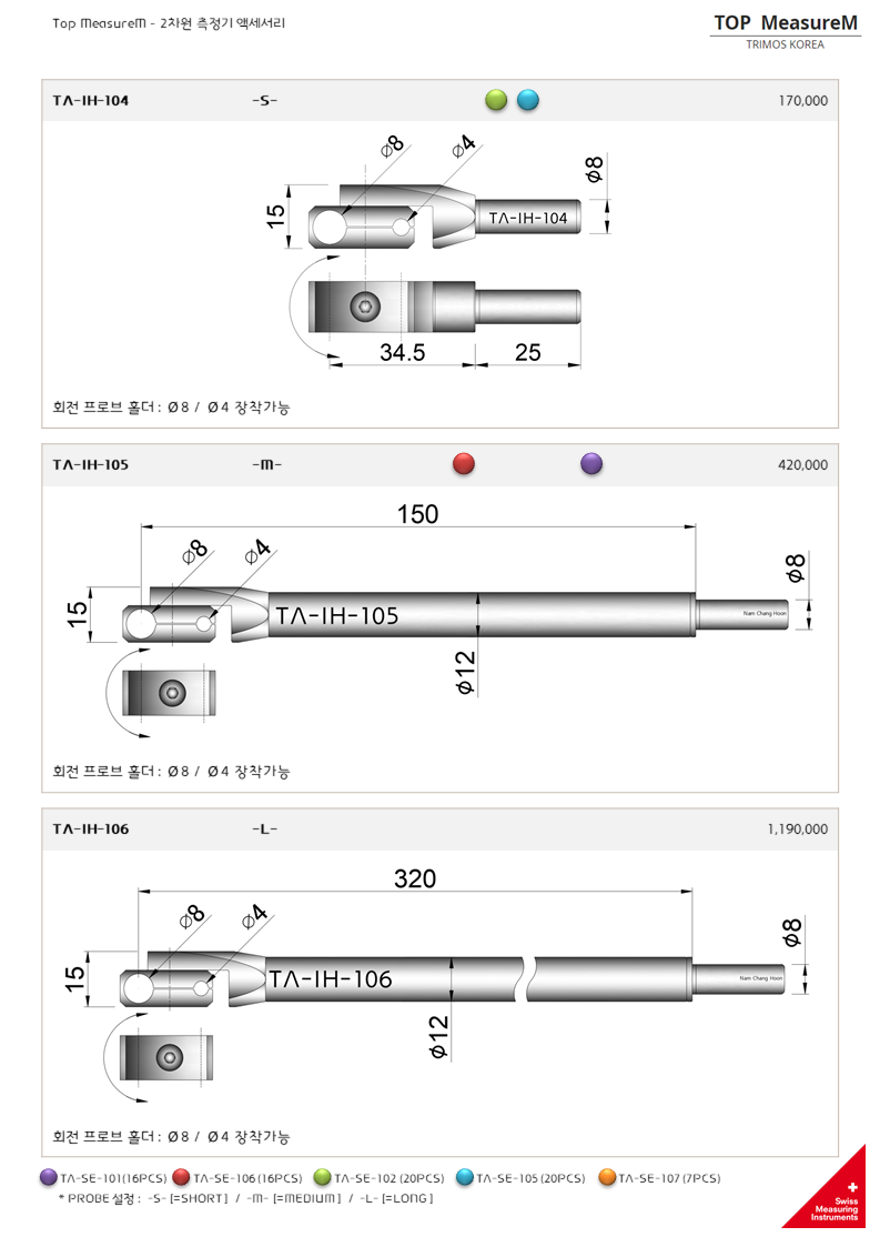 TRIMOSKOREA TRIMOS Height gauge accessories TASE105