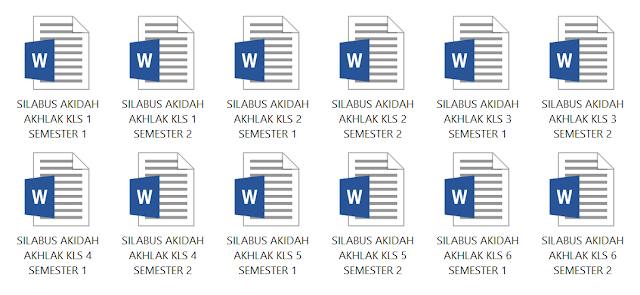 Download Kumpulan Silabus Akidah Akhlak Kelas 1,2,3,4,5 dan 6 SD/MI Kurikulum 2013