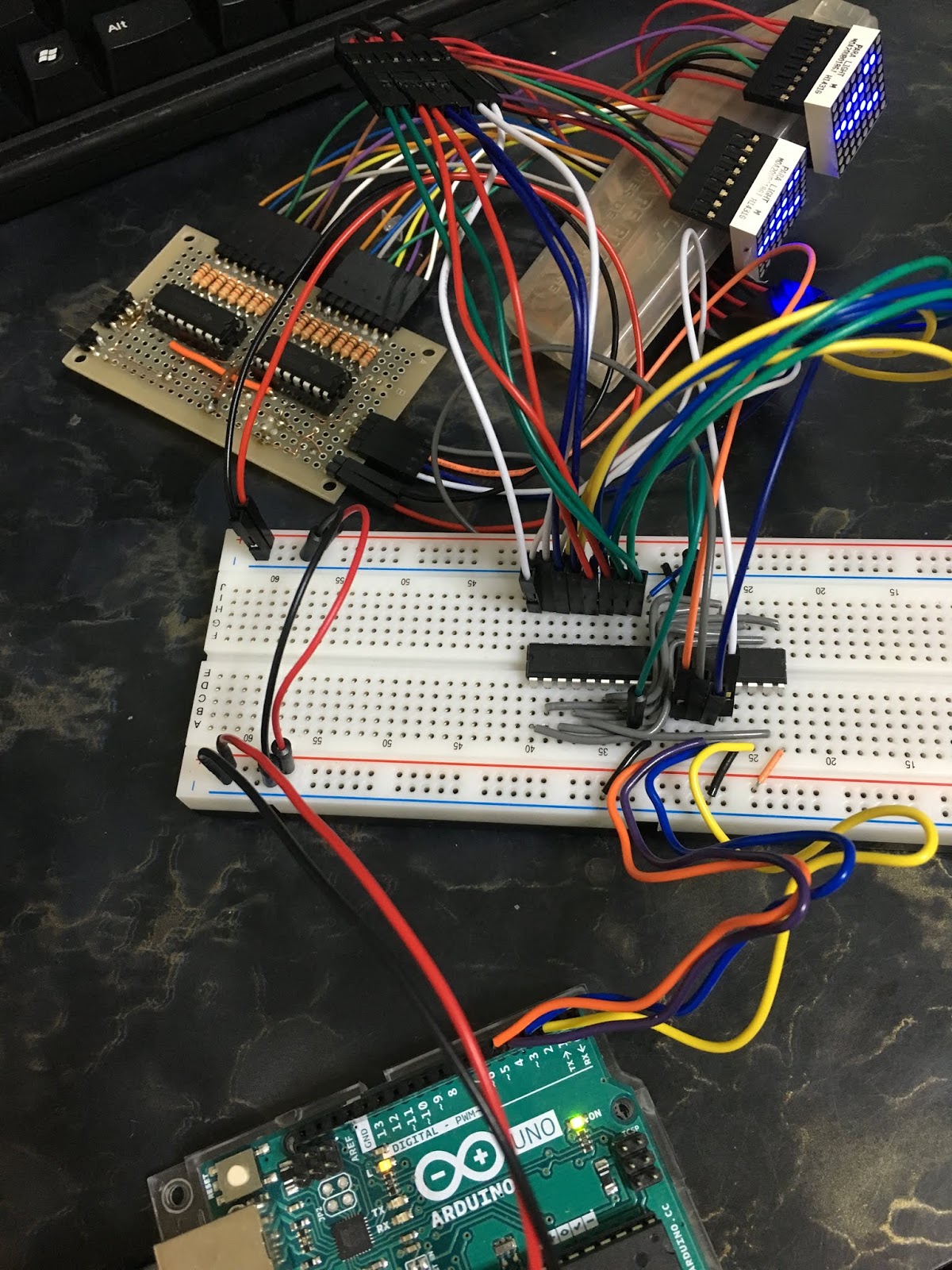 Arduino日記: Arduino+74HC595+8×8nマトリクスLED（4）