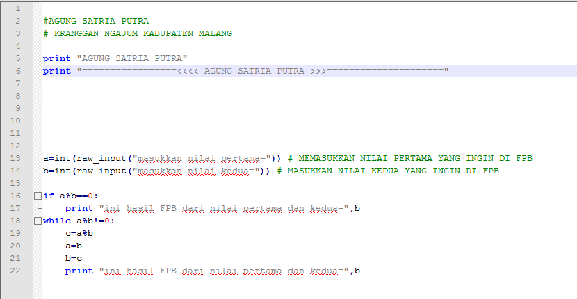 MEMBUAT RUMUS FPB DI PYTHON ~ CARA MEMBUAT RUMUS FPB DENGAN PYTHON