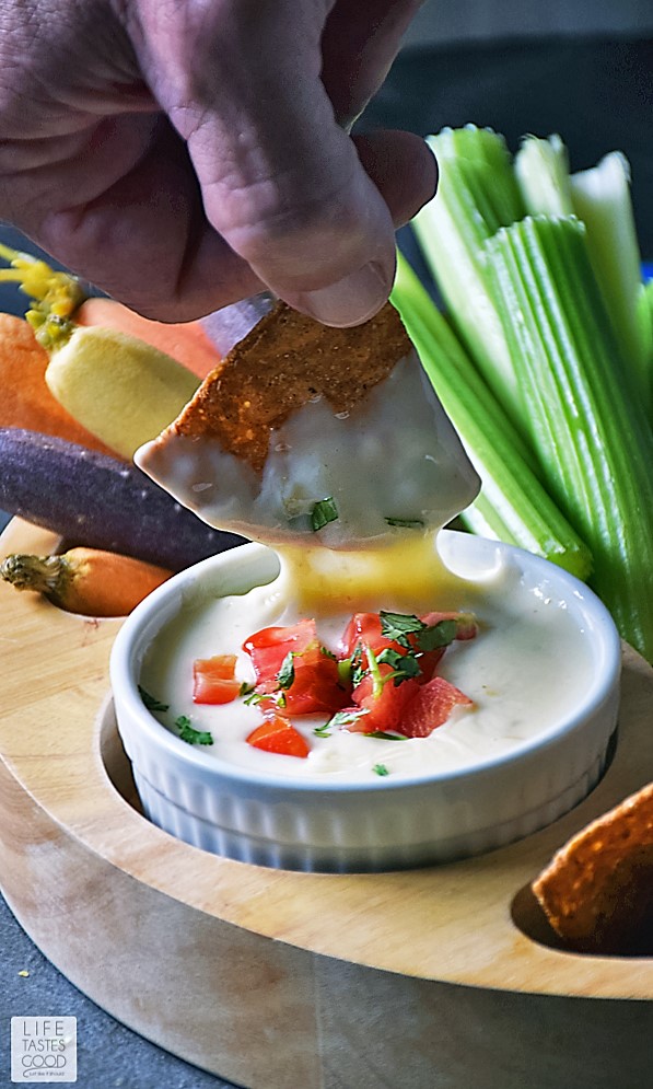 Queso Blanco Dip (White Cheese Dip) appetizer