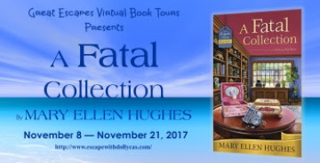 Tour Banner Great Escapes Virtual Book Tours for A Fatal Collection by Mary Ellen Hughes Bea's Book Book, Review, Giveaway, A Fatal Collection, Mary Ellen Hughes