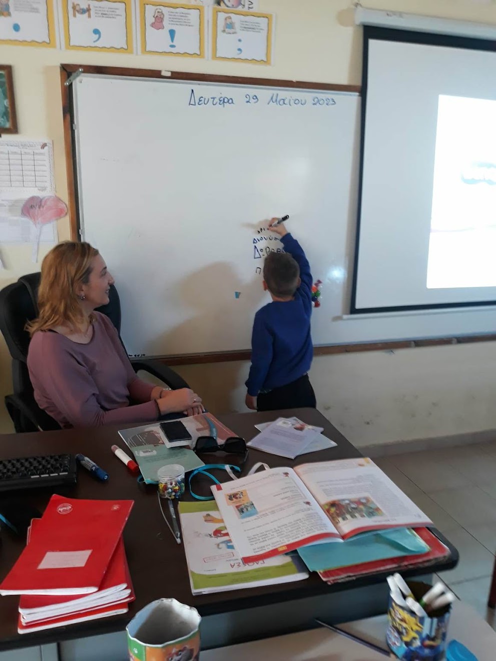 Επίσκεψη του νηπιαγωγείου στην Α΄ τάξη του σχολείου μας