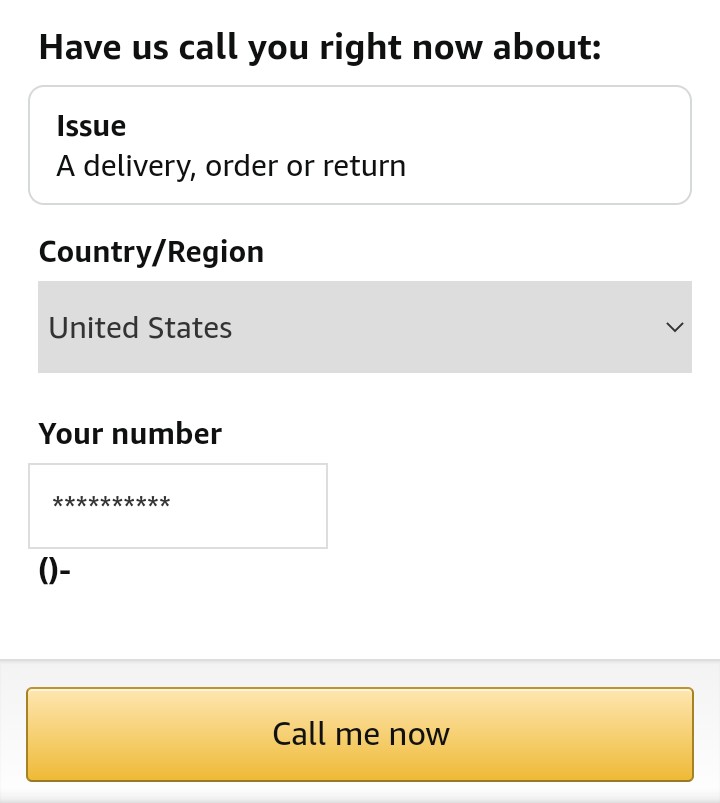 Amazon customer service number