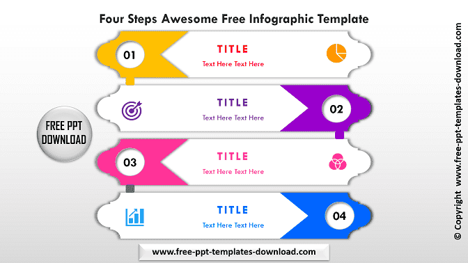 Four Steps Awesome Free Infographic Template Download