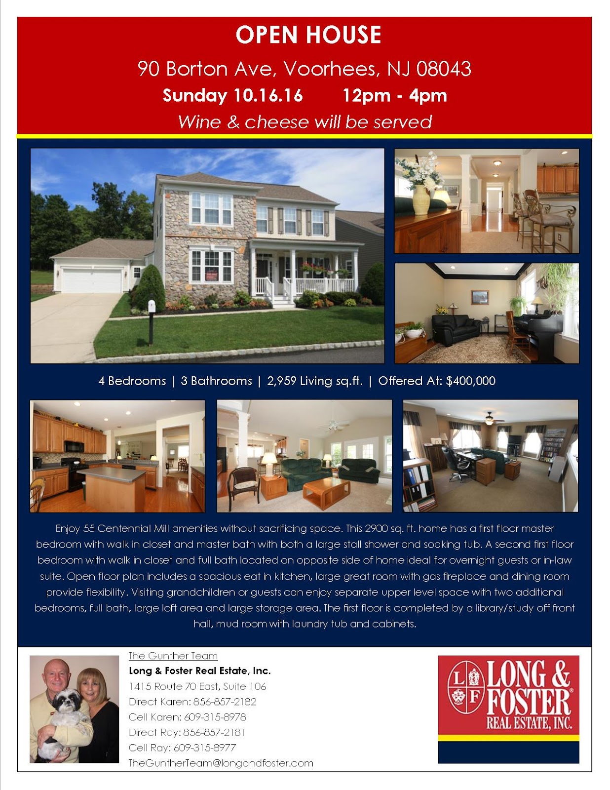 Don Lichterman Open Houses in Voorhees New Jersey this weekend; Join